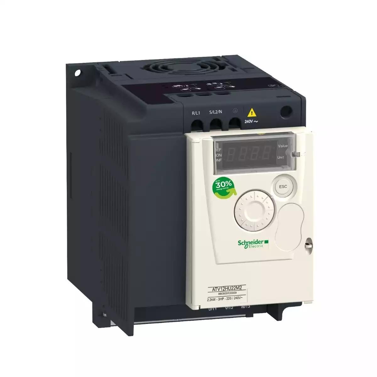 variable speed drive ATV12 - 2.2kW - 3hp - 200..240V - 1ph - with heat sink