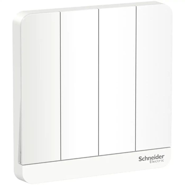 Schneider Electric 4 Switch, AvatarOn, 1-pole 1-way, brass terminal, IP20, white main product photo