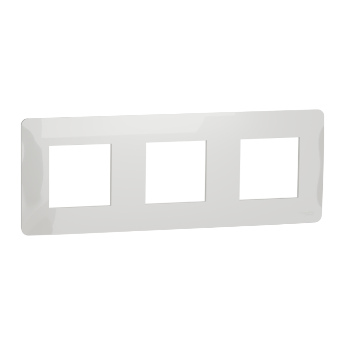 Cover frame, New Unica, 3 gangs, 3 x 2 modules, white main product photo