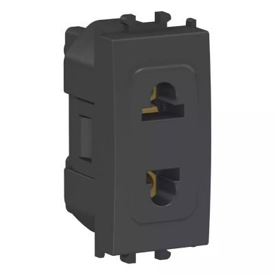 Easy Styl - 1 module Euro-US Socket Outlet - Black