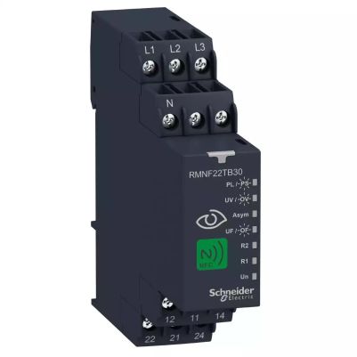 NFC 3-phase monitoring relay, 8 A, 2CO, multifunction, 208…480 V AC