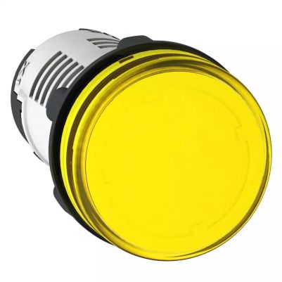 Monolithic pilot light, plastic, yellow, Ø22, integral LED, 24 V AC/DC