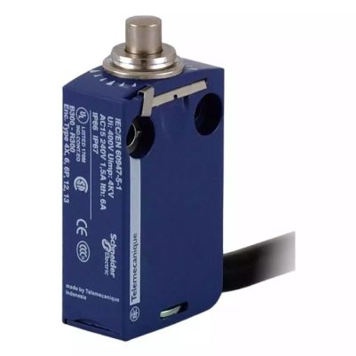 limit switch XCMD - metal end plunger - 1NC+1NO - snap - 1 m