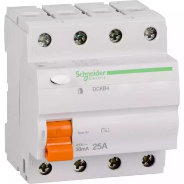 residual current circuit breaker - 4 poles - 25 A - class AC 30 mA
