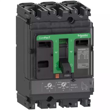 Circuit breaker, ComPacT NSX250B, 25kA/415VAC, 3 poles, TMD trip unit 125A