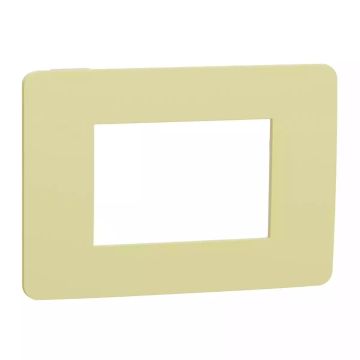 Cover frame, New Unica, 3 modules, light green or beige