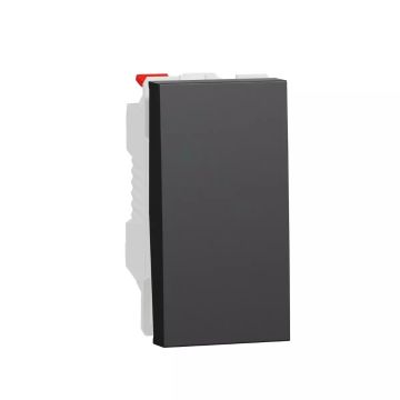 Push-button, New Unica, + NO push-button, 10A, 1 module, screwless terminals, painted, IP4X, anthracite