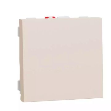 New Unica - One-way switch 10A screwless 2modules beige