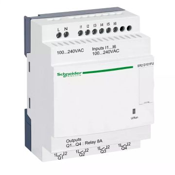 compact smart relay Zelio Logic - 10 I O - 100..240 V AC - no clock - no display