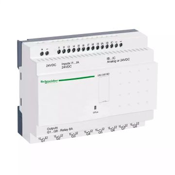 compact smart relay Zelio Logic - 20 I O - 24 V DC - no clock - no display