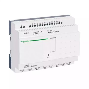 compact smart relay Zelio Logic - 20 I O - 24 V DC - clock - no display