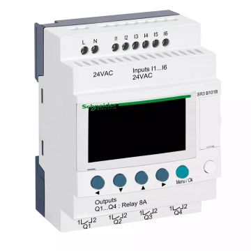 modular smart relay Zelio Logic - 10 I O - 24 V AC - clock - display