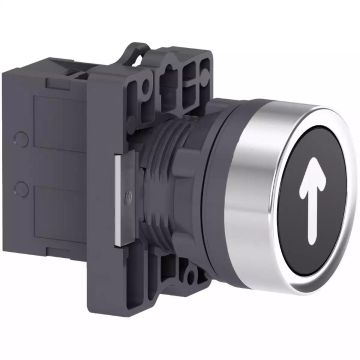 Marked head push-button Ø 22 - flush spring return - 1NO