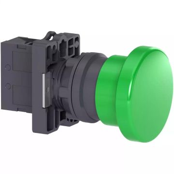 push-button Ø22 - mushroom head Ø40 - black - 1NO