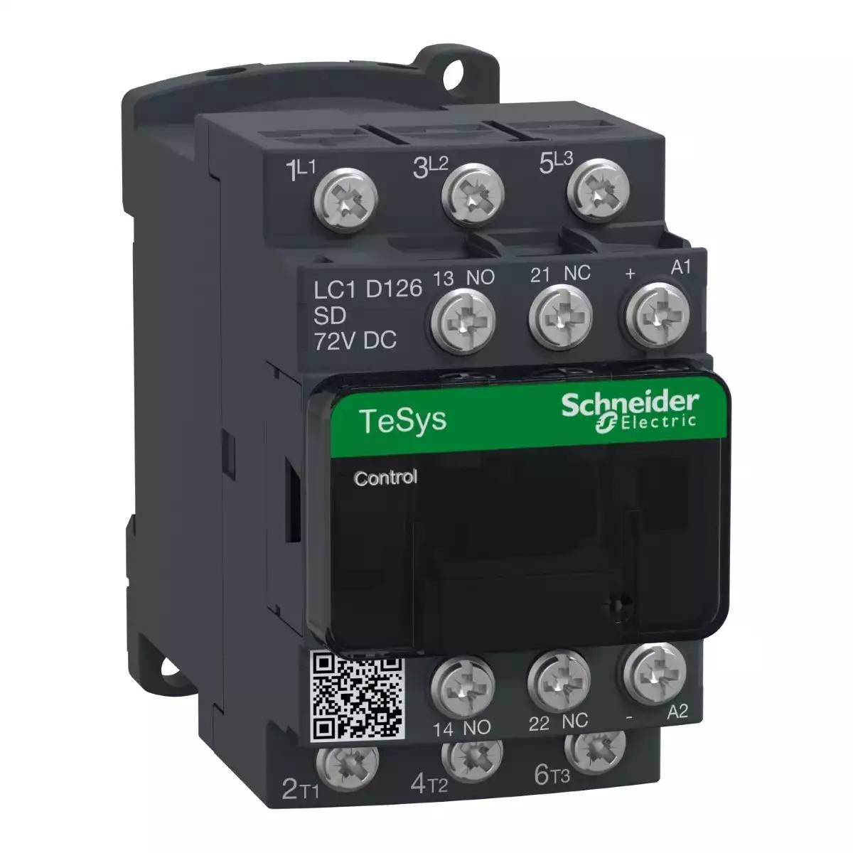 TeSys D contactor - 3P(3 NO) - AC-3 - <= 440 V 12 A - 72 V DC coil