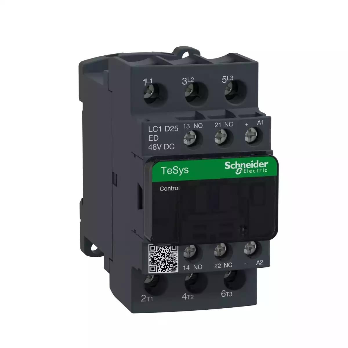 TeSys D contactor - 3P(3 NO) - AC-3 - <= 440 V 25 A - 48 V DC coil