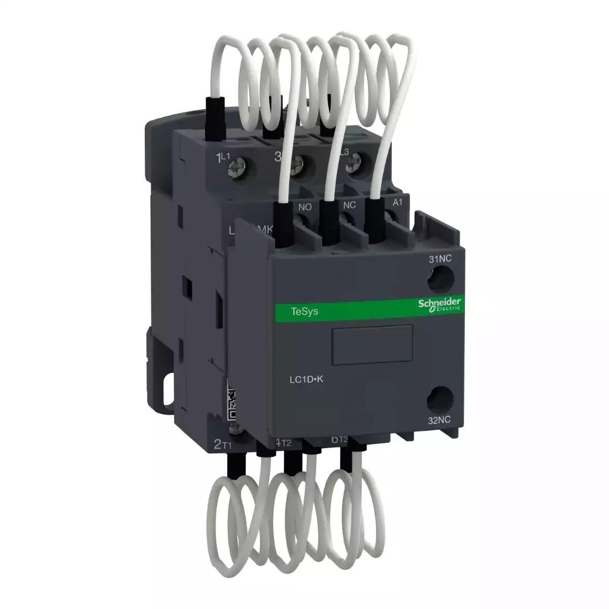 Capacitor contactor, TeSys D, 25 kVAR at 400 V/50 Hz, coil 230 V AC 50/60 Hz