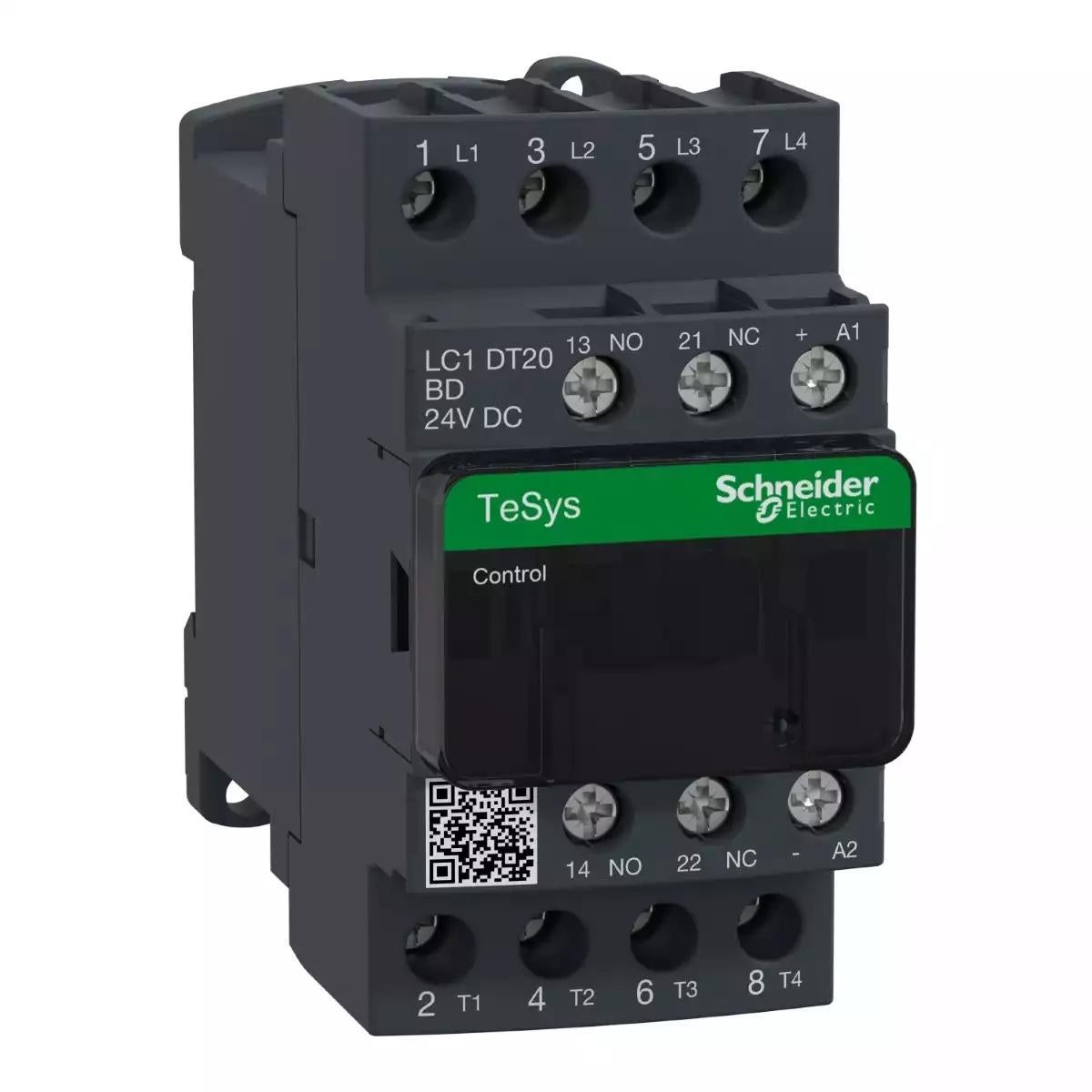 TeSys D contactor - 4P(4 NO) - AC-1 - <= 440 V 20 A - 24 V DC standard coil