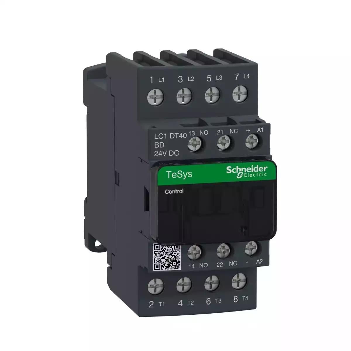 TeSys D contactor - 4P(4 NO) - AC-1 - <= 440 V 40 A - 24 V DC standard coil