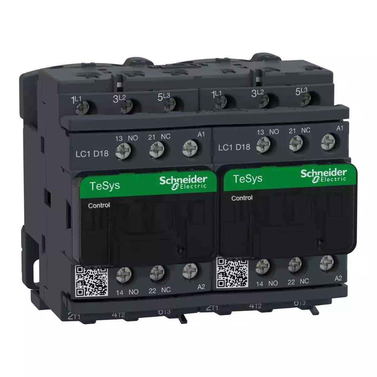 TeSys D reversing contactor - 3P(3 NO) - AC-3 - <= 440 V 18 A - 48 V AC coil