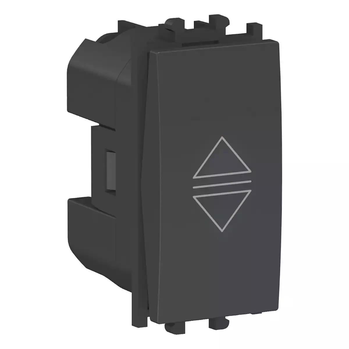Easy Styl - 1 module Roller Blind Switch - Black