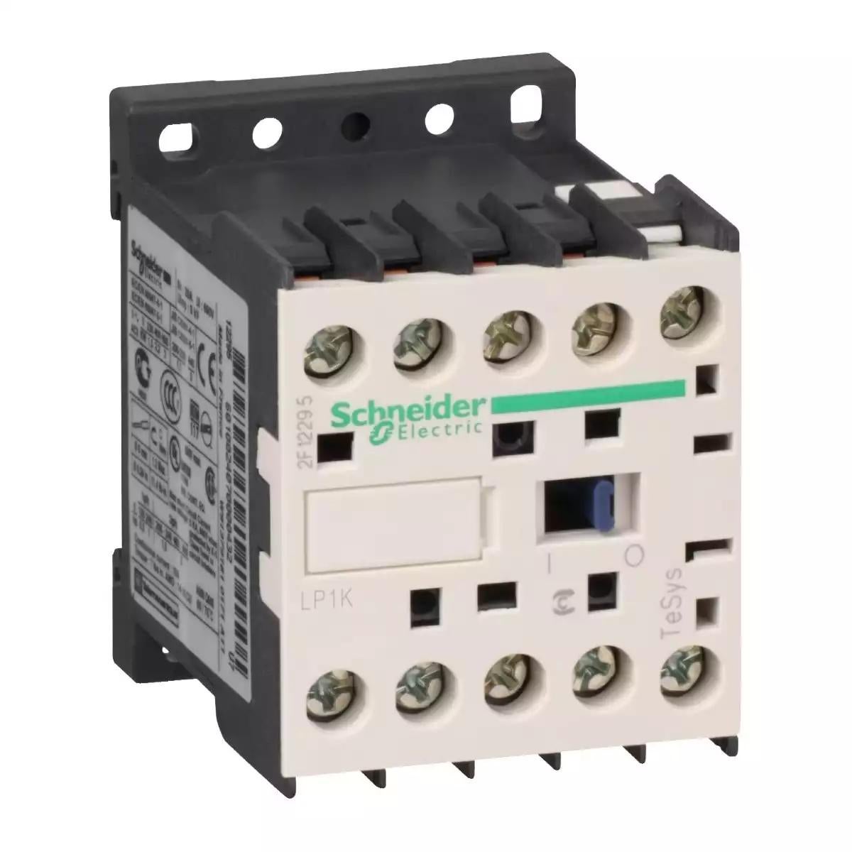contactor, TeSys K, 3P, AC-3, 440V, 9A, 1NC aux, 24V DC coil,with integral suppression device