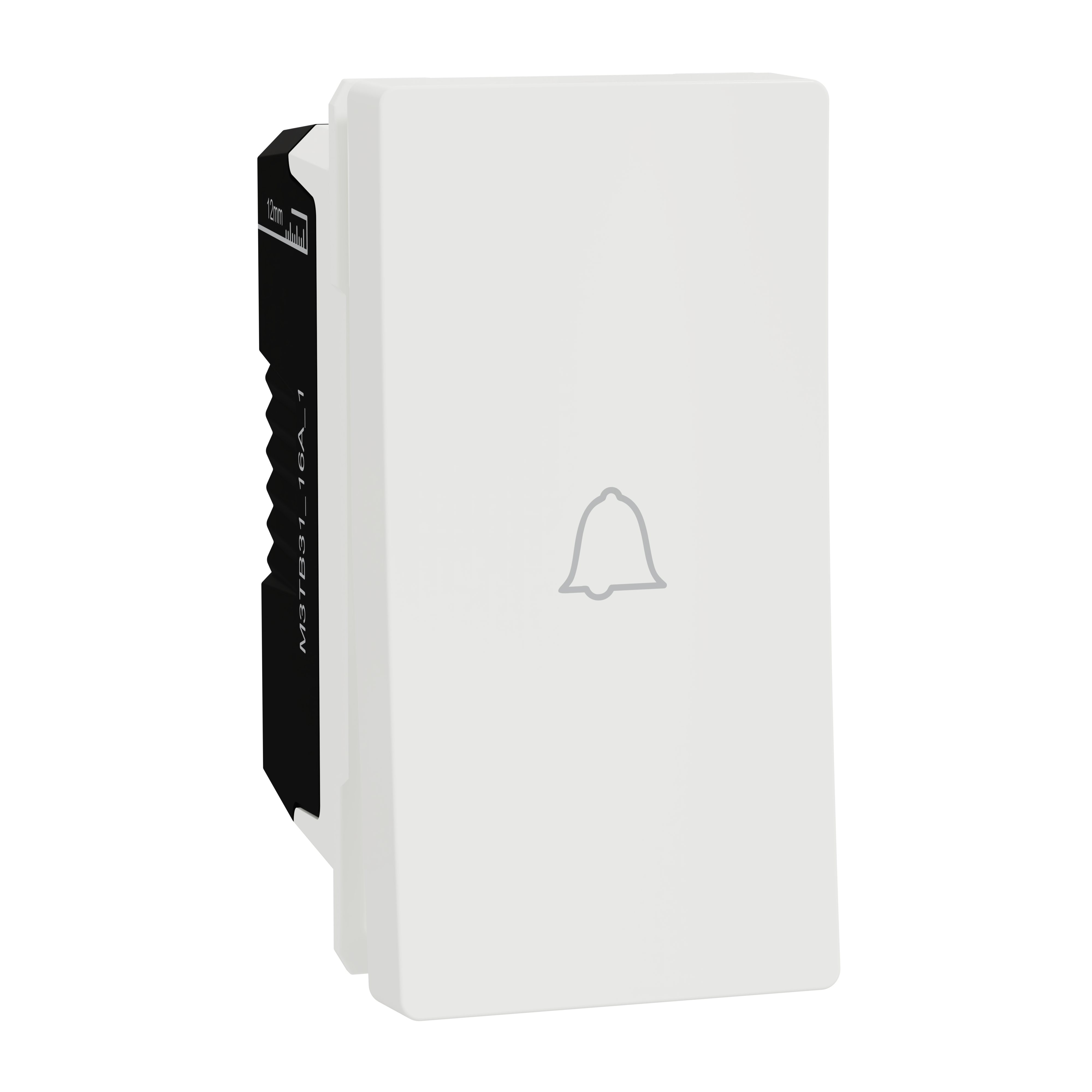 Doorbell Switch, Miluz E, 10A, 250V, 1 module, White