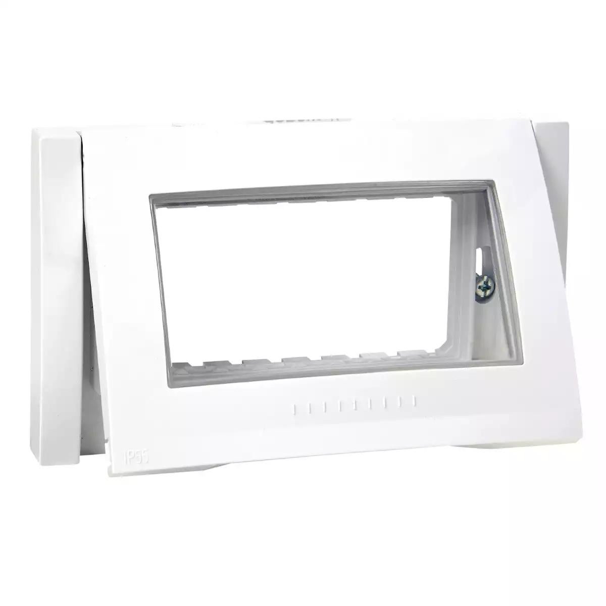 Unica Plus - cover frame (fix. frame) - 1 gang - 4 m - white/white - IP55