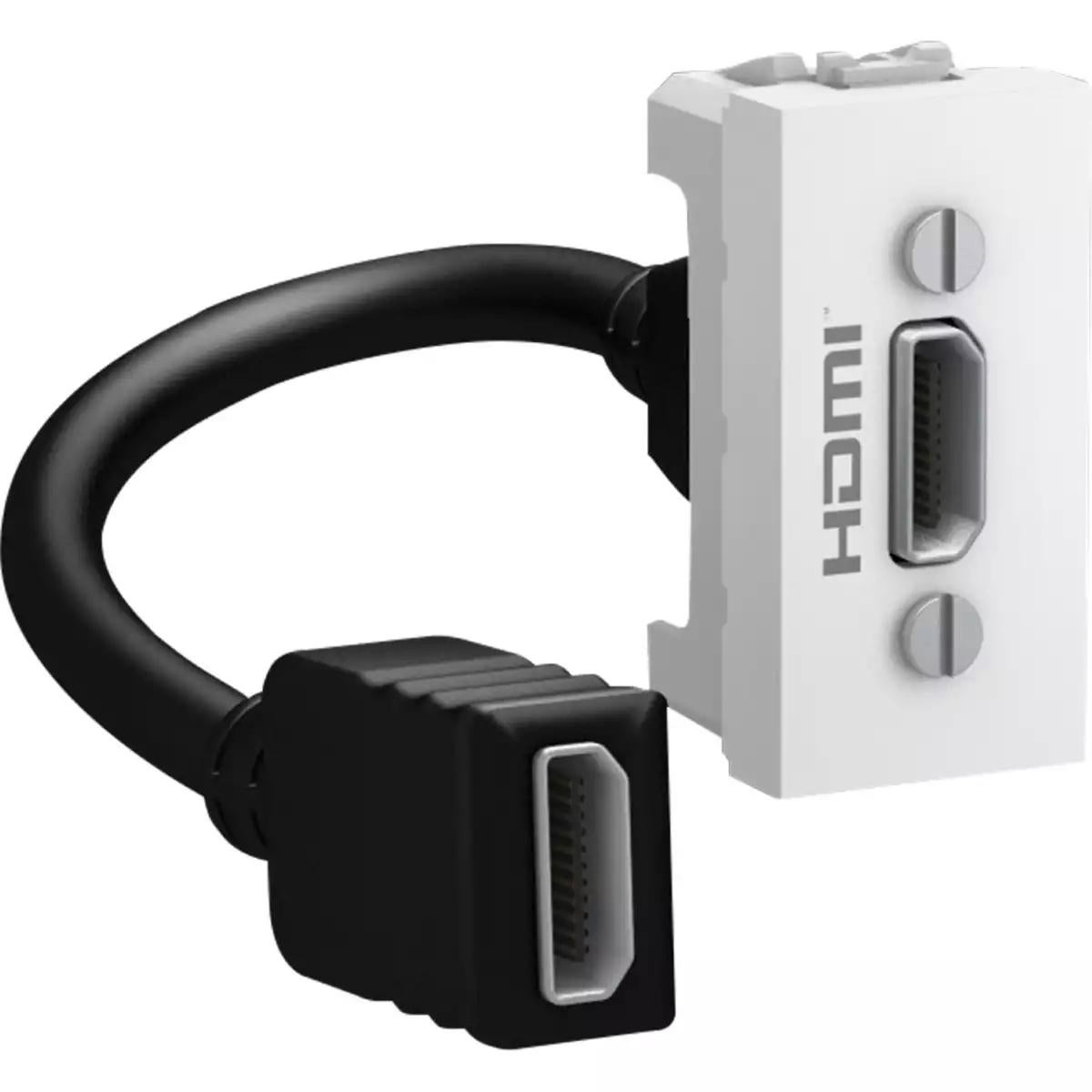 Unica - HDMI data connector type A - 1 module - white