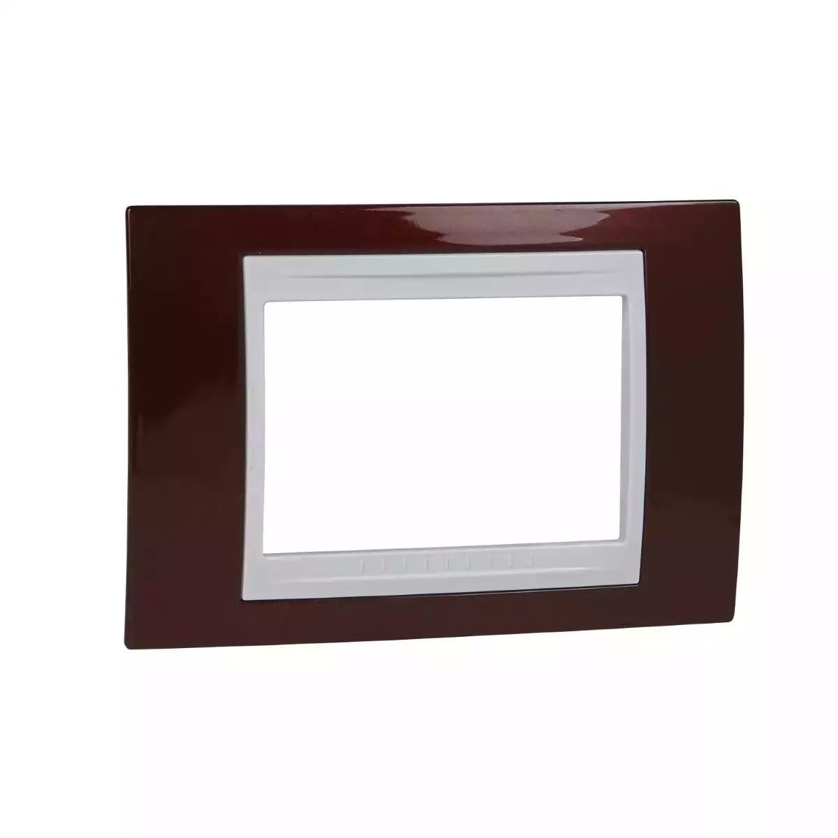 Unica Plus - cover frame - 3 modules - terracotta/white