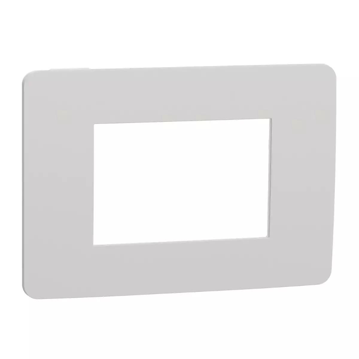 Cover frame, New Unica, 3 modules, light grey or white