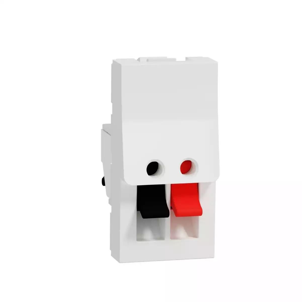 New Unica - loudspeaker socket - 1 module - white