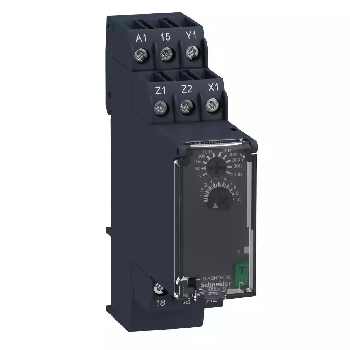 Modular timing relay, 8 A, 0.05 s…300 h, 1 CO, on delay and off delay, 24...240 V AC/DC