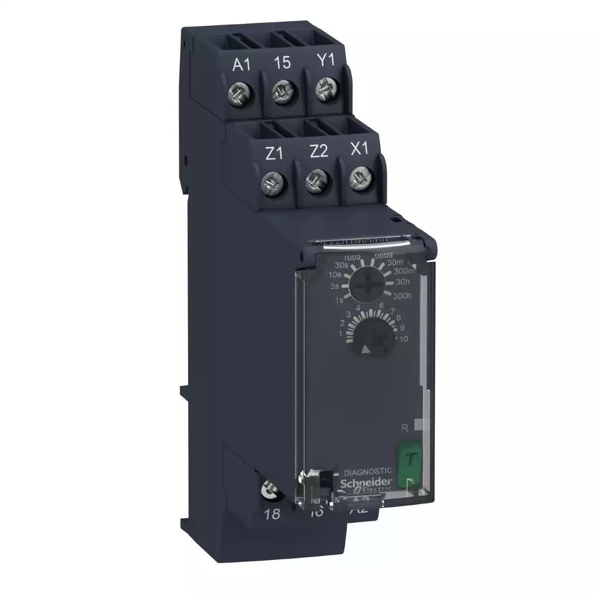 Modular timing relay, 8 A, 1 CO, 0.05 s…300 h, on delay, 24...240 V AC/DC