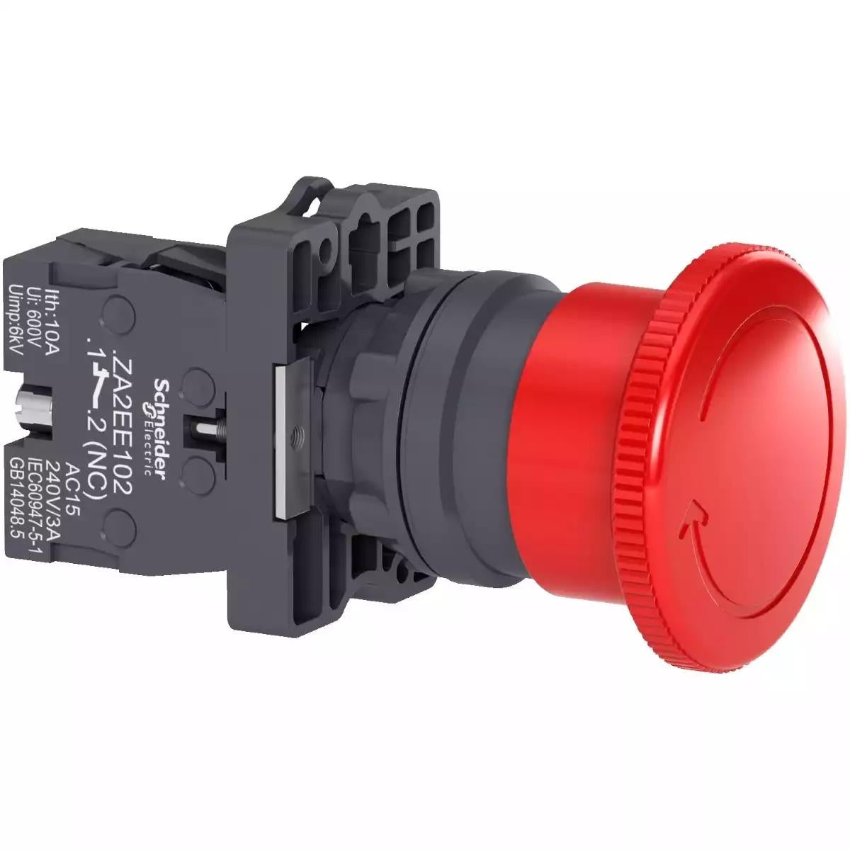 red Ø40 Emergency swtiching off push-button Ø22 non trigger - turn release 1NC
