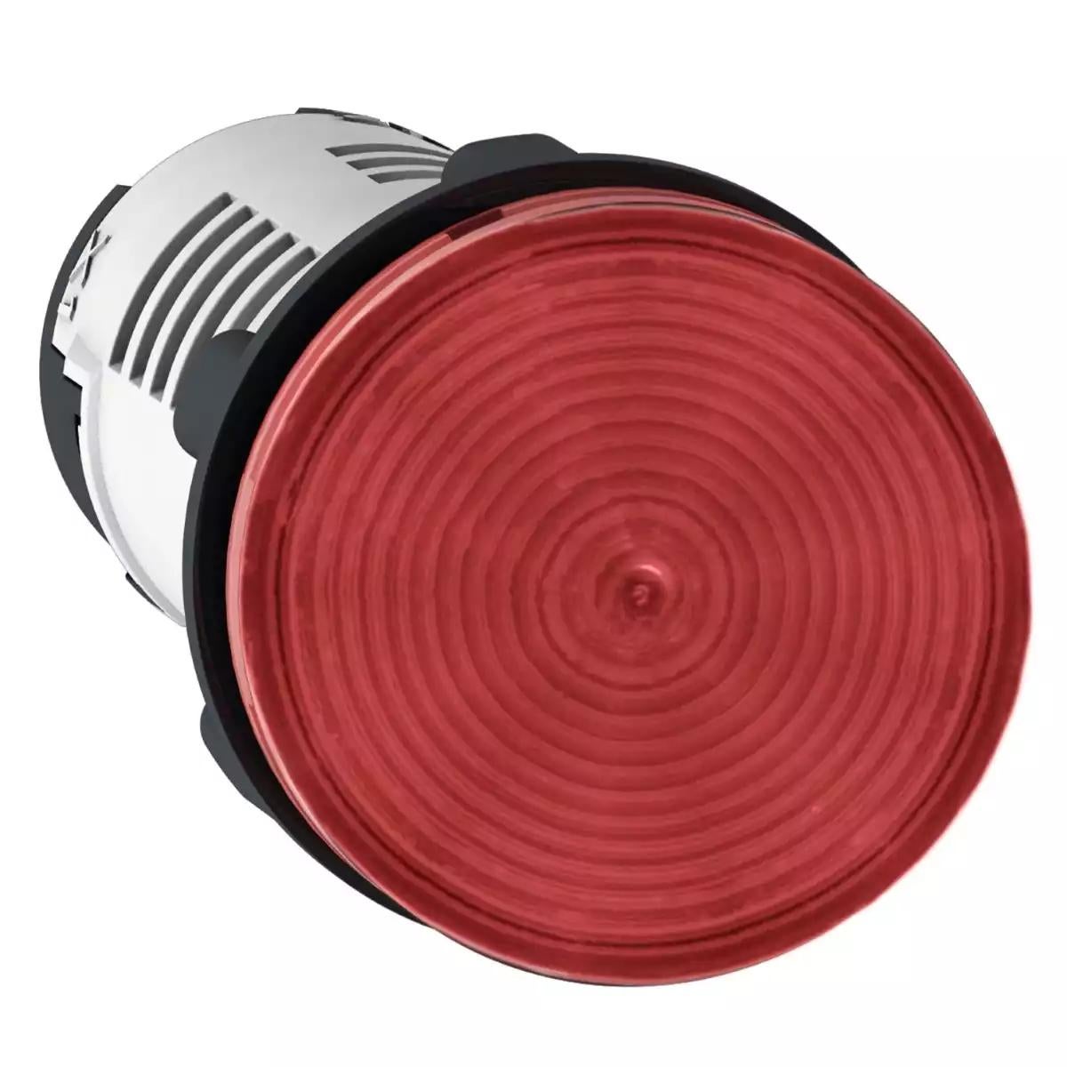 Monolithic pilot light, plastic, red, Ø22, integral LED, 24 V AC/DC