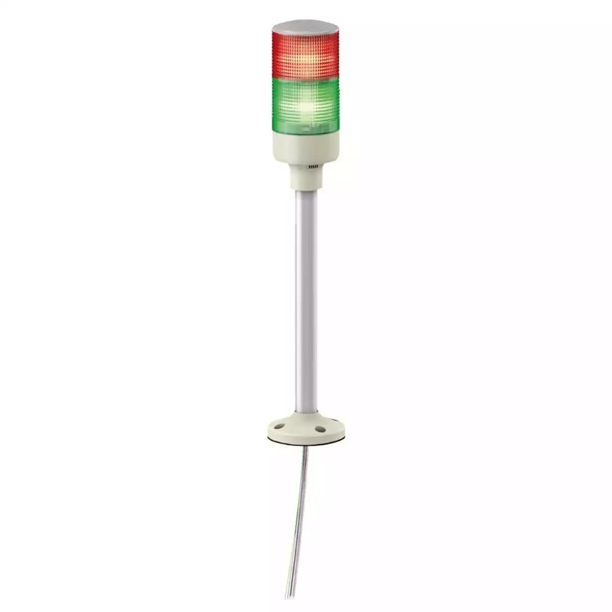 Tower Light - RG - 24V - LED - W.Buzzer - Tube mounting with fixing plate